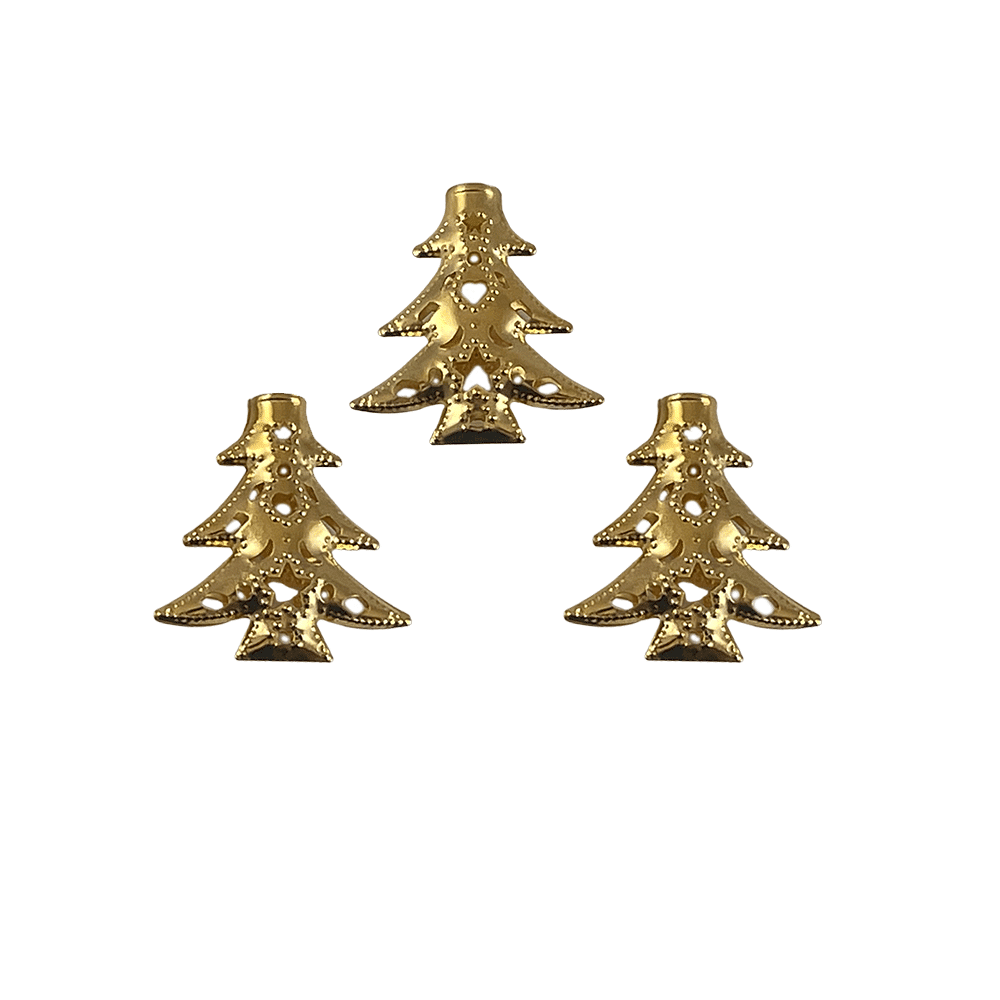 LED-Lichterkette mit goldenen Weihnachtsbäumen (3 Meter)