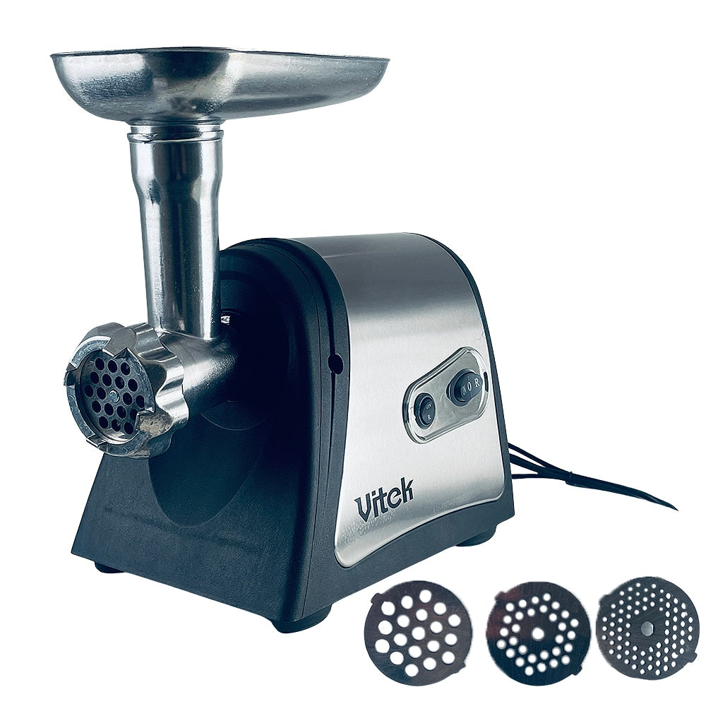 Fleischwolf / Fleischmühle 2500 Watt mit 2 Lochscheiben & Zubehör