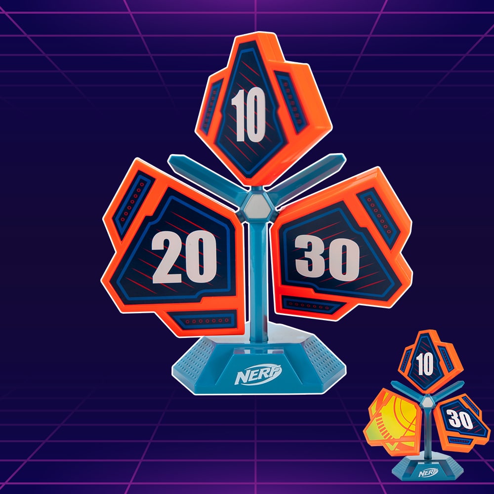 NERF Elite Hit N' Spin Zielscheibe (auch für Gel-Blaster geeignet)