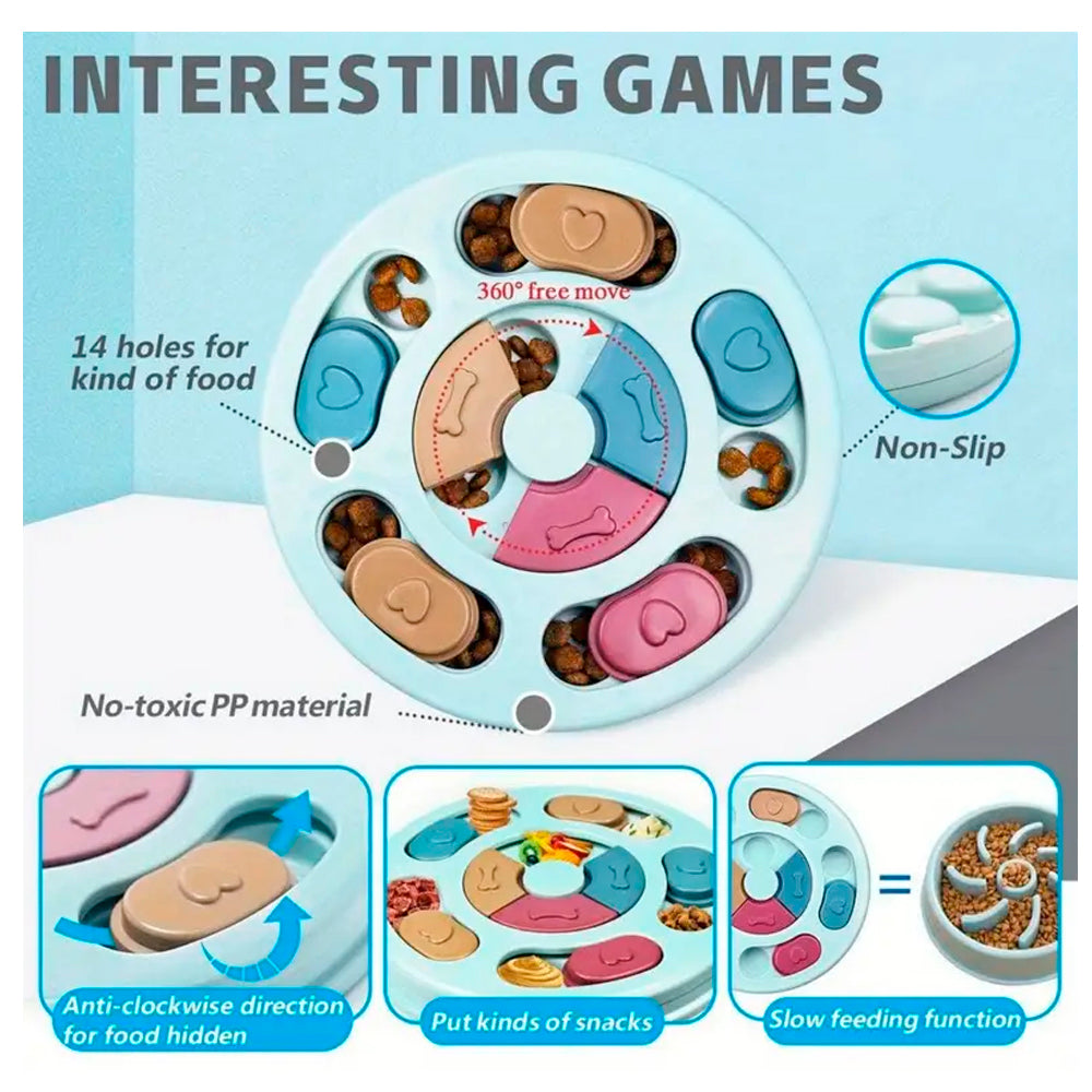 Interaktives Rundes Hundepuzzlespiel