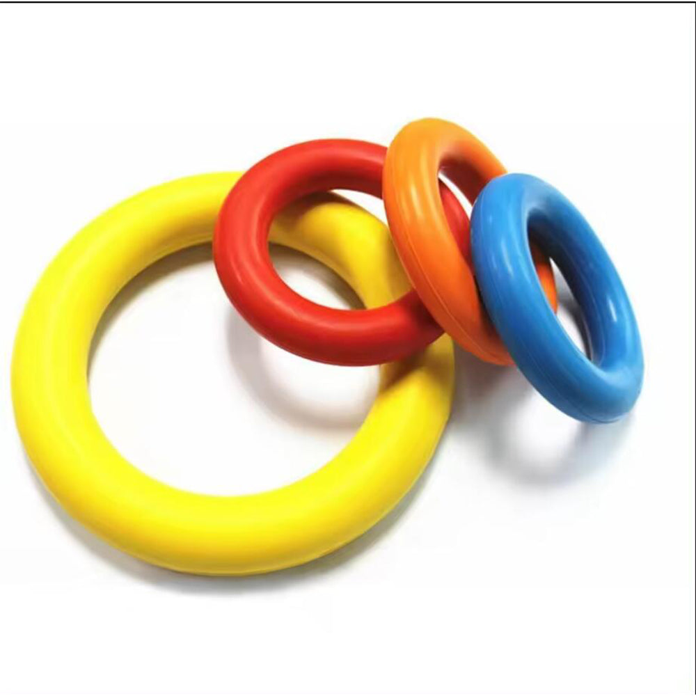 Hunde Anti-Beiß Trainingsring ø9 cm aus Gummi - ass. Farben