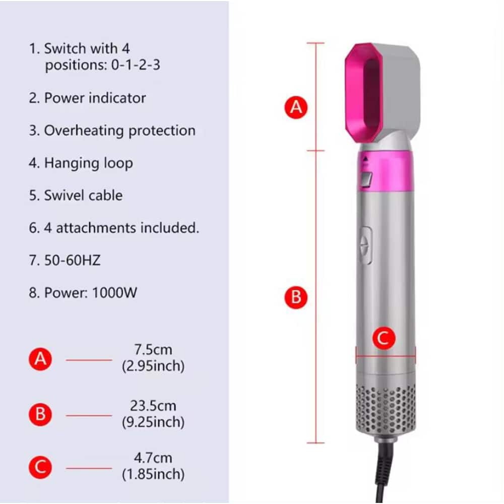 Hot Air Styler 5-in-1 - stylen Sie Ihr Haar wie ein Profi -