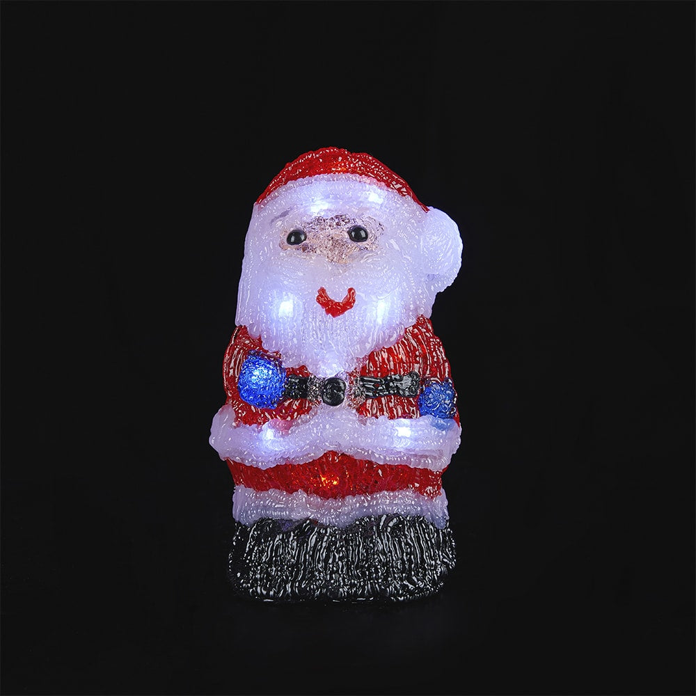 Weihnachtsmann Akryl - Höhe 20 cm mit LED-Licht