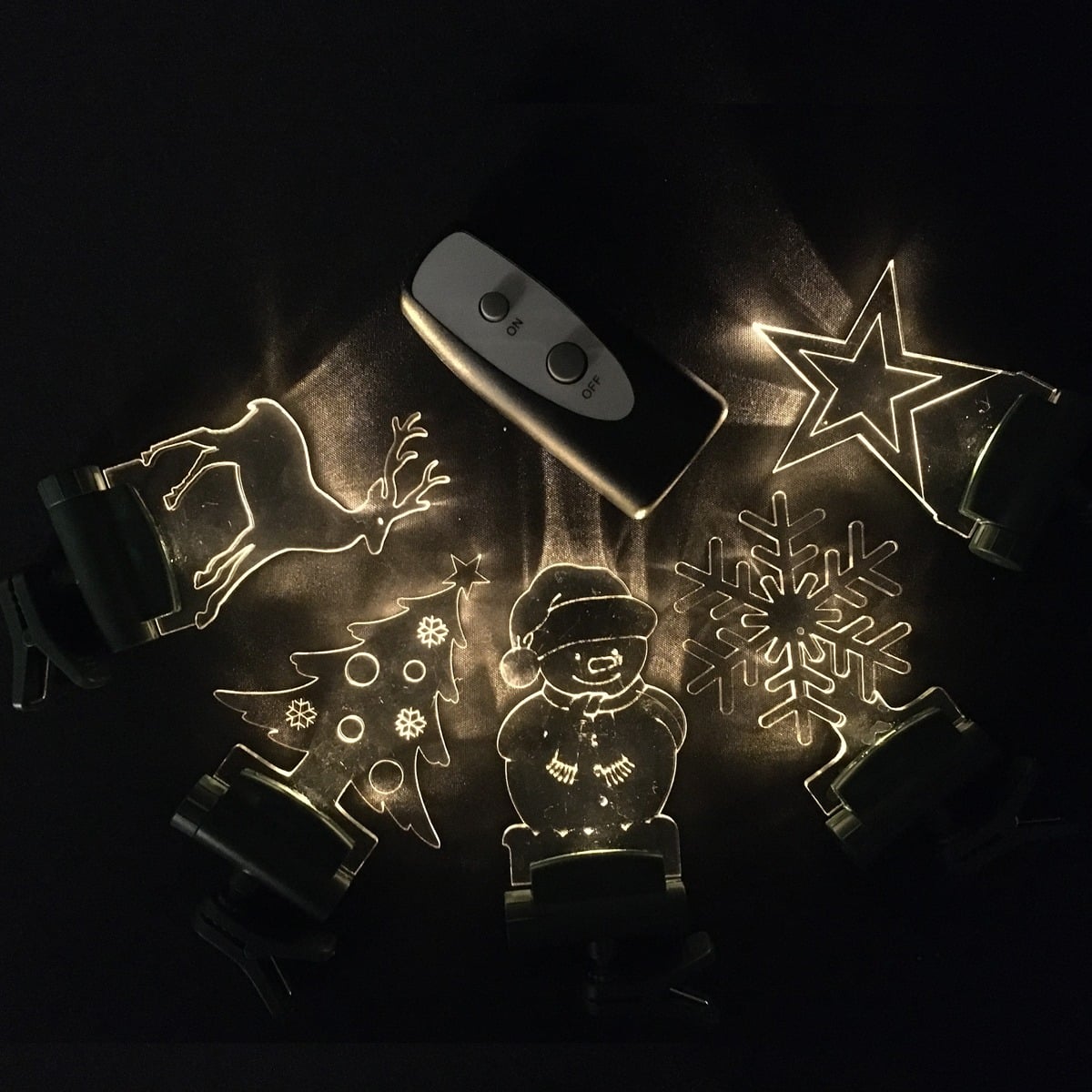 Kabellose LED-Motive für den Weihnachtsbaum oder das Fenster - inkl. Fernbedienung