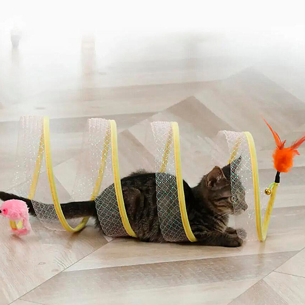 Katzentunnel mit Maus und Glocke