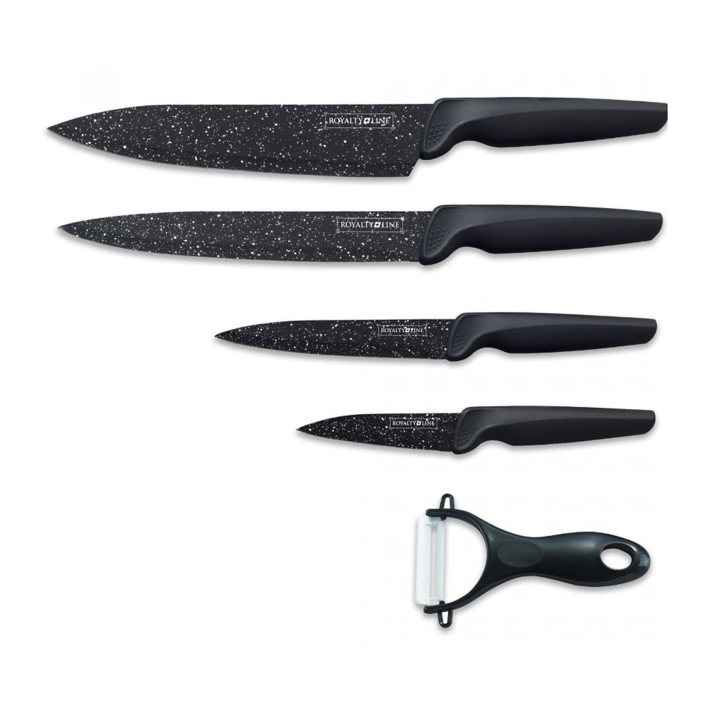 Messerset (4-teilig + Schäler) Royalty Line mit Marmorbeschichtung