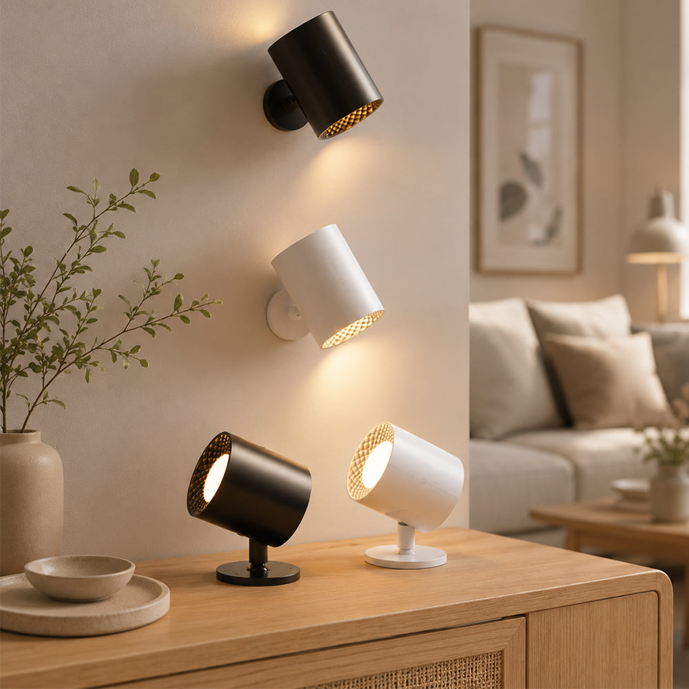 LED-Nachtlampe 360° drehbar, magnetisch, 3 Farbtemperaturen – weiß oder schwarz