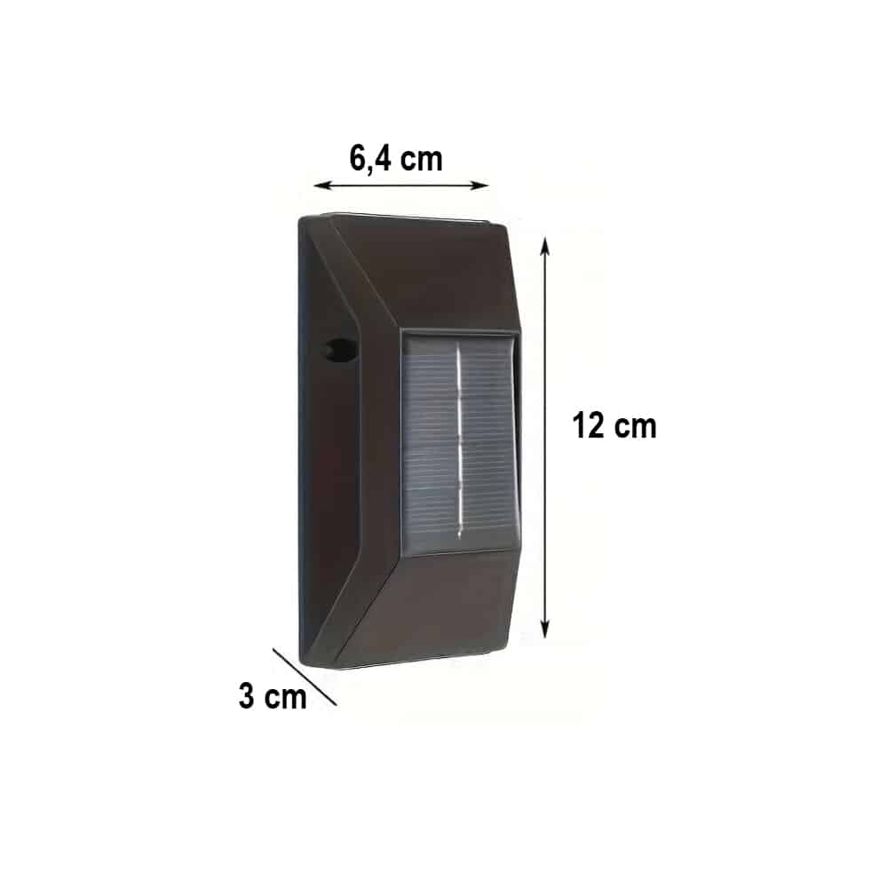 LED-Solarzellen-Wandleuchte (Up-Downlight), 2 Stk. Schwarz
