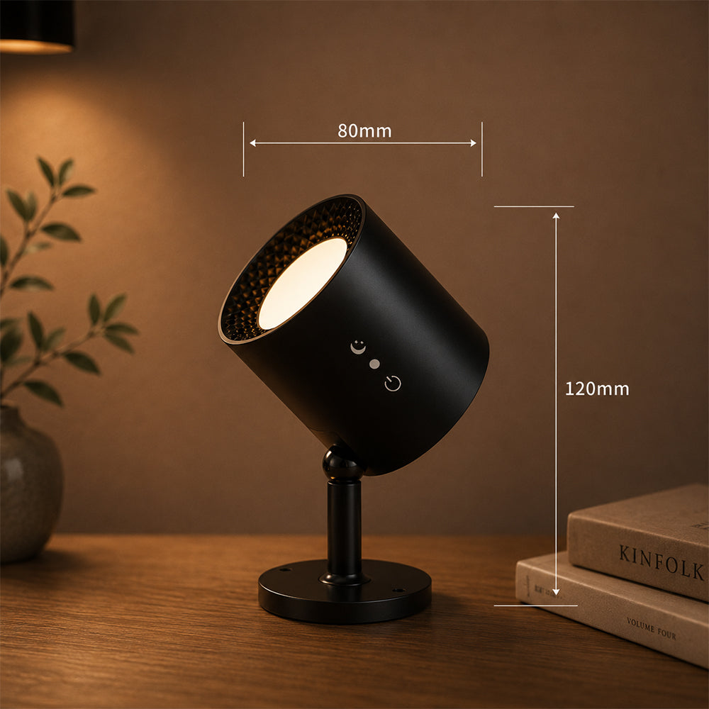 LED-Nachtlampe 360° drehbar, magnetisch, 3 Farbtemperaturen – weiß oder schwarz