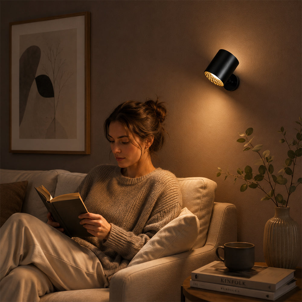 LED-Nachtlampe 360° drehbar, magnetisch, 3 Farbtemperaturen – weiß oder schwarz