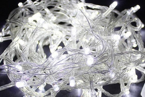 LED-Lichterkette Solarzellenbetrieben mit 100 LED (mehrere Farben) - 9 Meter
