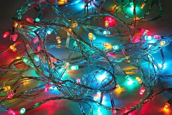 LED-Lichterkette Solarzellenbetrieben mit 100 LED (mehrere Farben) - 9 Meter