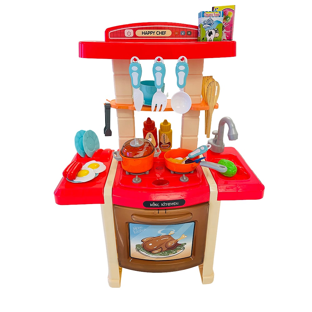 Spielküche mit Wasser und Dampf – 33-teiliges Set