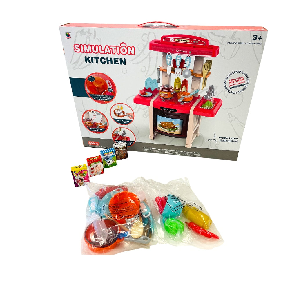 Spielküche mit Wasser und Dampf – 33-teiliges Set