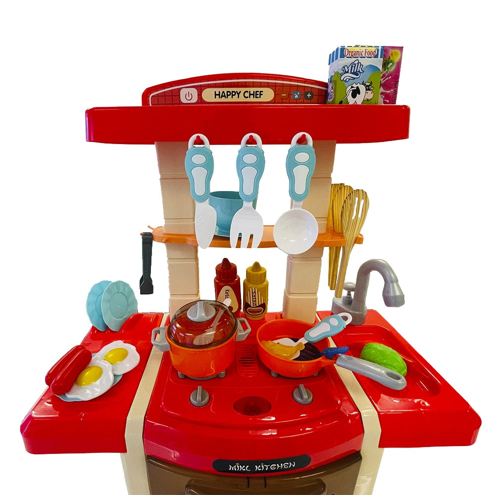Spielküche mit Wasser und Dampf – 33-teiliges Set