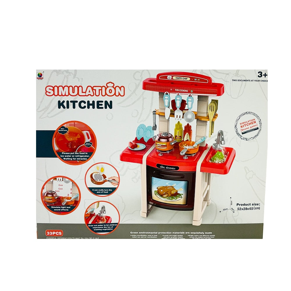 Spielküche mit Wasser und Dampf – 33-teiliges Set