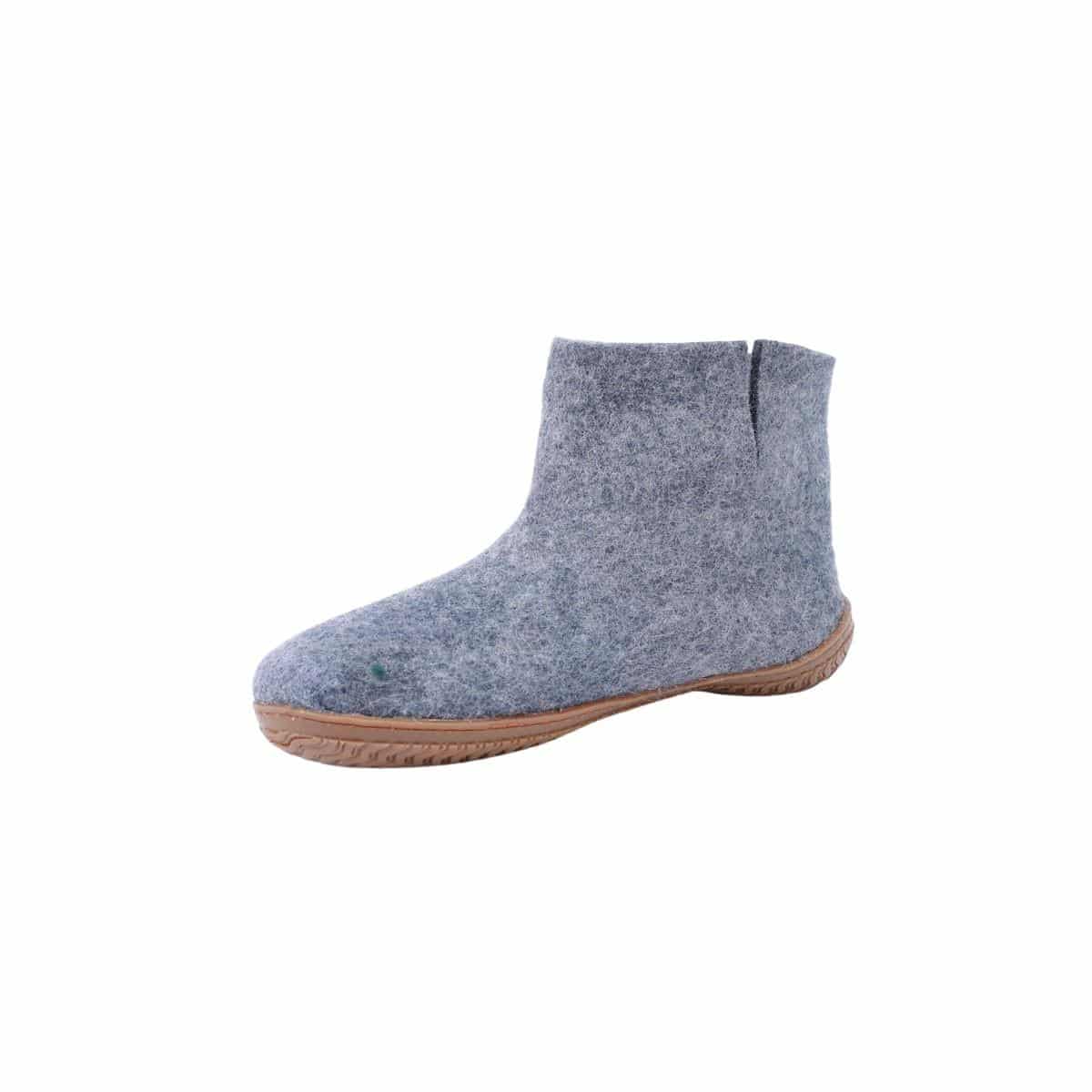 Wollstiefel (100% reine Wolle) - Modell Denim mit Gummisohle