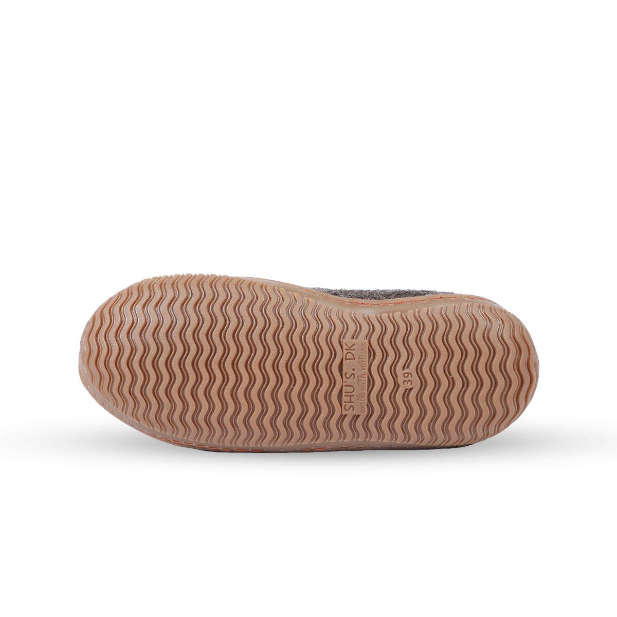 Wollstiefel (100% reine Wolle) - Model Braun mit Gummisohle