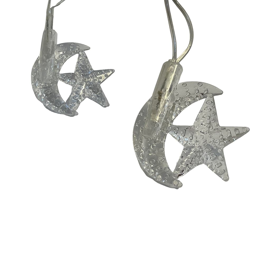 LED-Lichterkette mit Mond & Stern (3