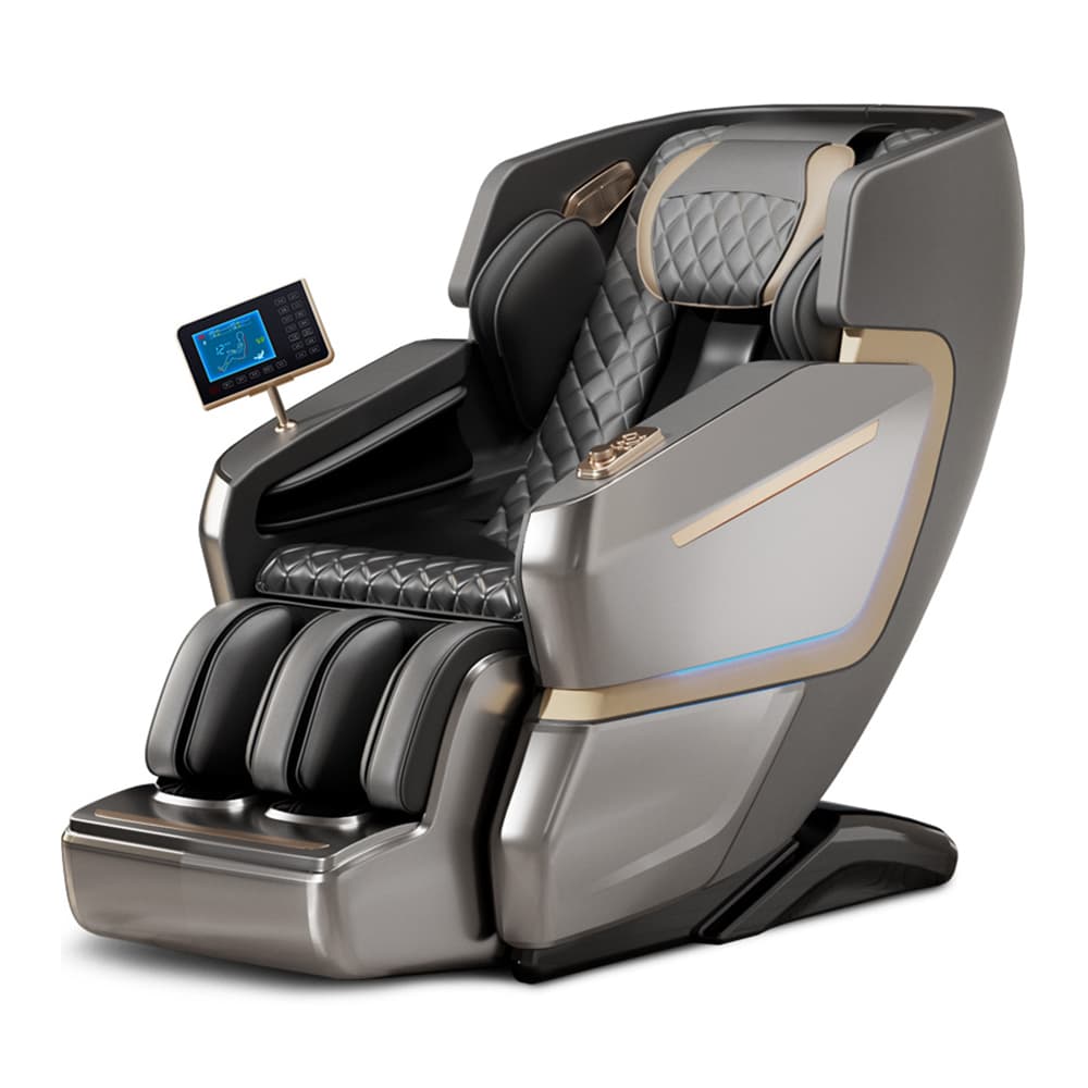 Massagesessel 4D Luxus Pro+ mit SL-Technologie, Ionen-Generator, Wärmetherapie, Herzfrequenzscanner, Sprachsteuerung & Touchscreen