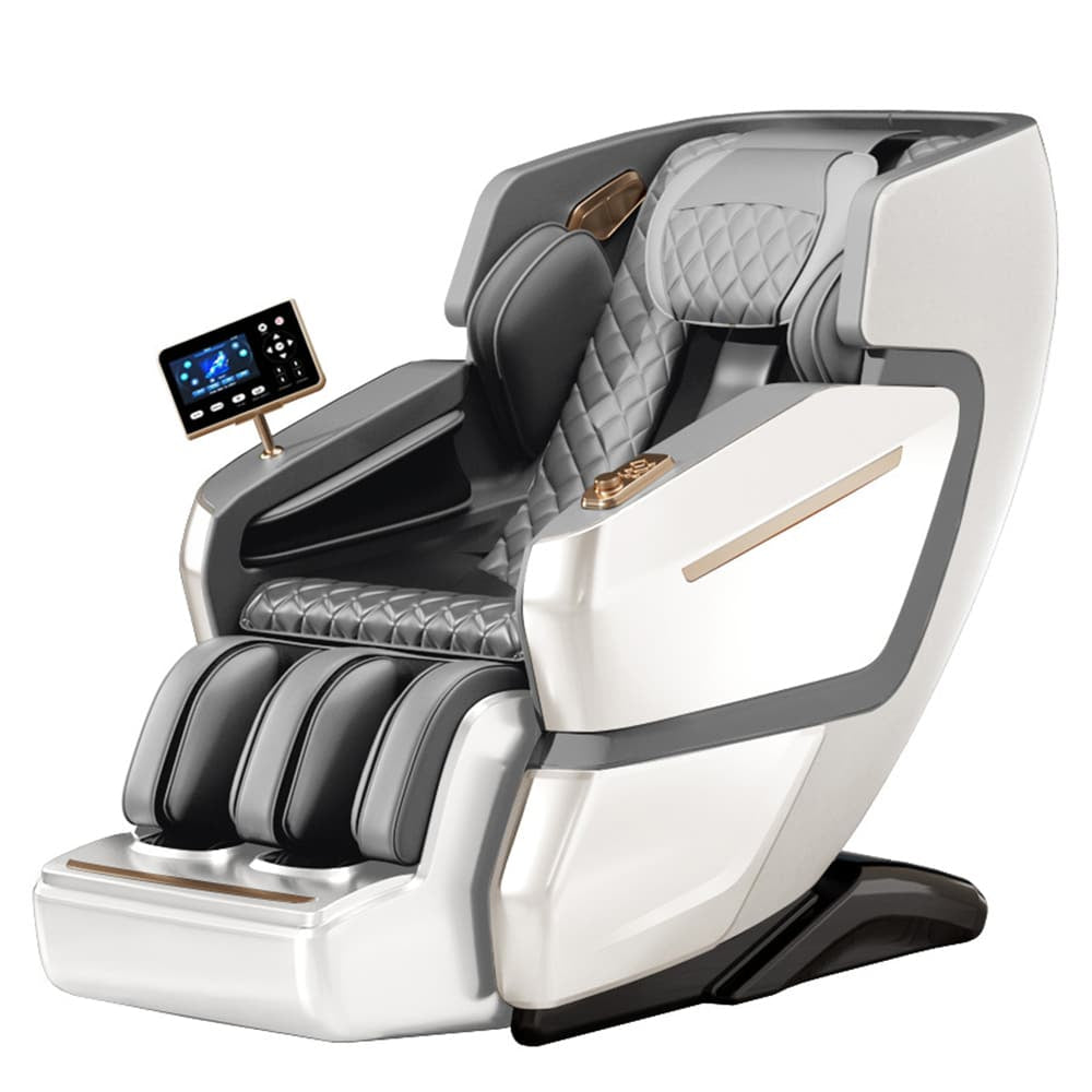 Massagesessel 4D Luxus Pro+ mit SL-Technologie, Ionen-Generator, Wärmetherapie, Herzfrequenzscanner, Sprachsteuerung & Touchscreen