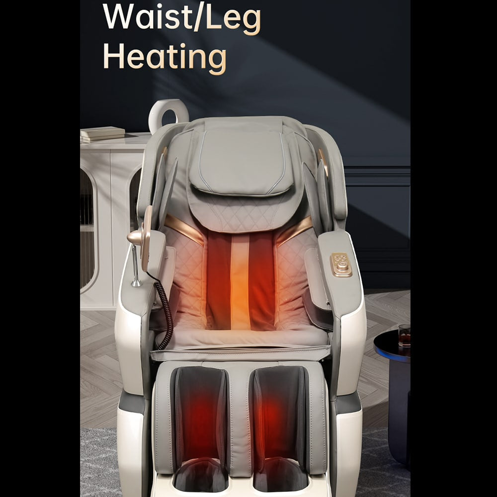 Massagesessel 4D Luxus Pro+ mit SL-Technologie, Ionen-Generator, Wärmetherapie, Herzfrequenzscanner, Sprachsteuerung & Touchscreen