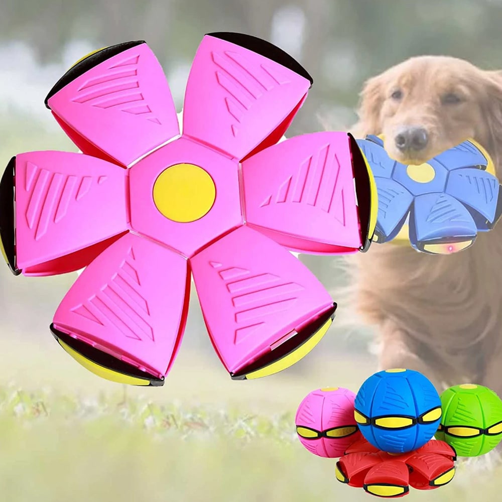Frisbee-/UFO-Ball – lustiger, formverändernder Ball – Rot oder Blau