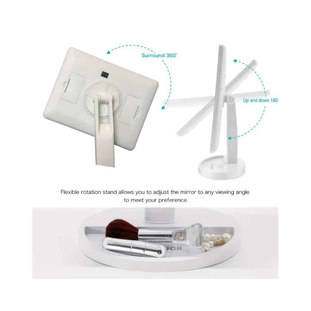 Schminkspiegel mit LED-Licht und Touch-Screen