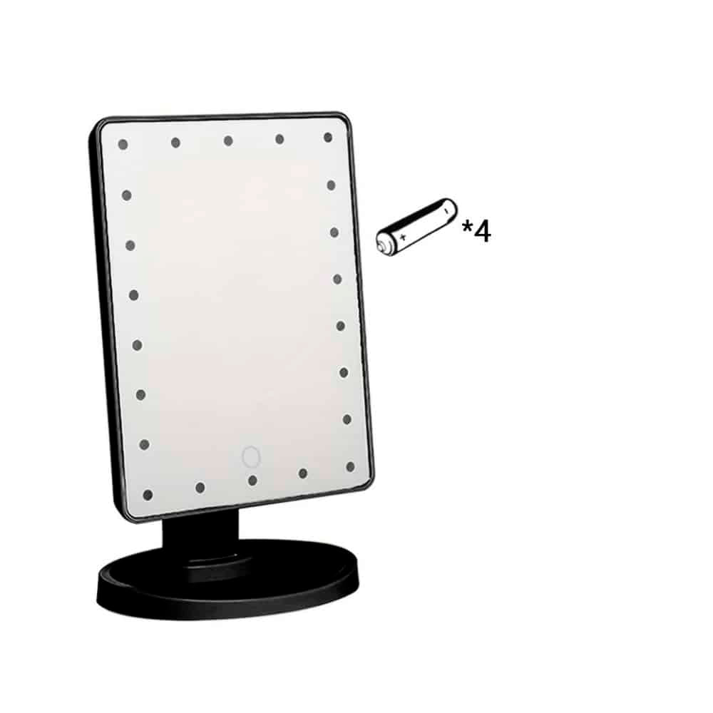 Schminkspiegel mit LED-Licht und Touch-Screen