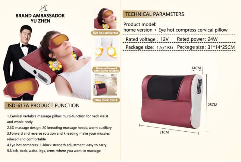 Massagekissen mit 3D-Massagedesign und 20 Massagekugeln