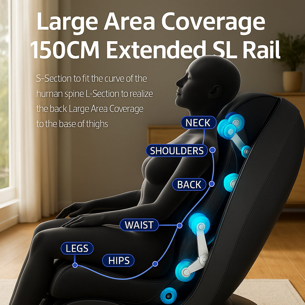 Massagesessel 3D mit SL-Technologie, Luftdruckmassage, Zero Gravity & Intelligente Steuerung – Modell 988R8