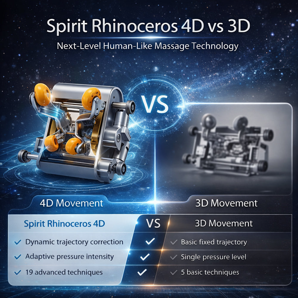 Massagesessel mit 4D-Körperscanning, Dual Zone Stretching, 32 Airbags, Wärme für Beine/Lendenbereich und Zero Gravity