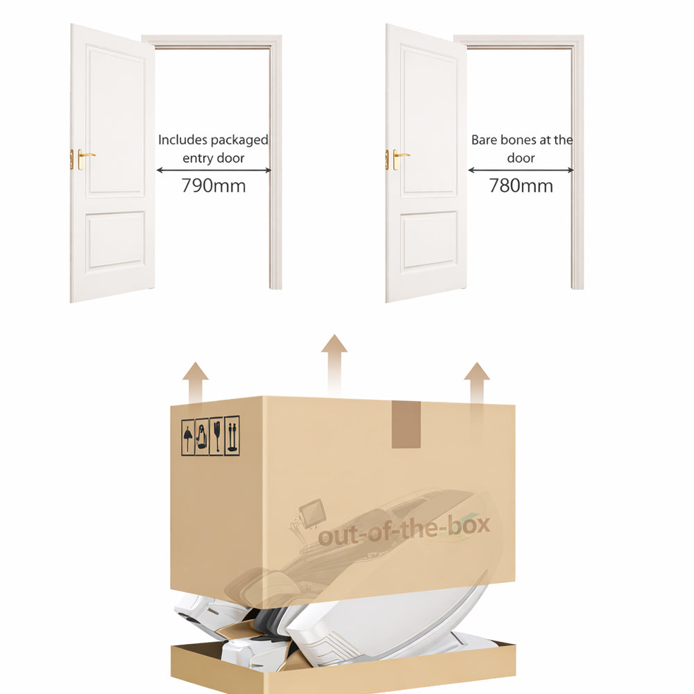 Massagesessel mit 4D-Körperscanning, Dual Zone Stretching, 32 Airbags, Wärme für Beine/Lendenbereich und Zero Gravity