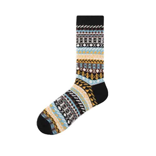 Gestrickte Wollsocken - 2 Paar - tolle Farben und Muster