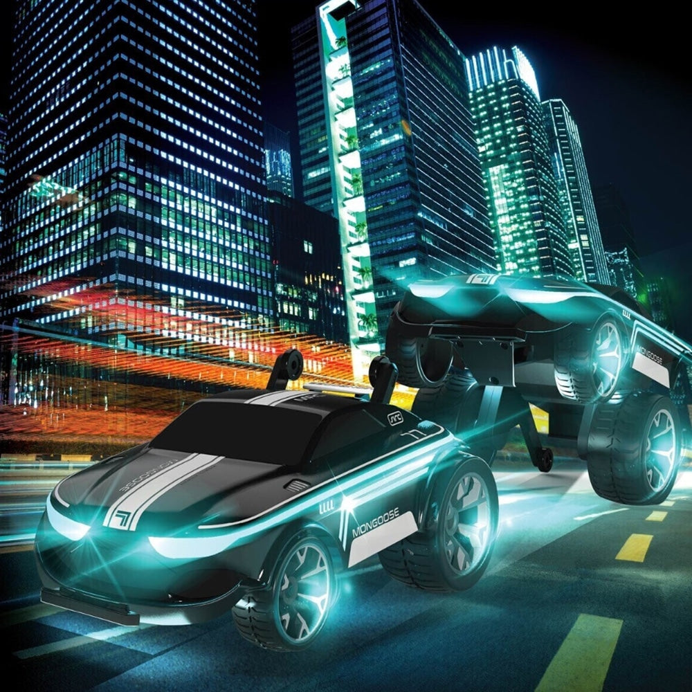 Ferngesteuertes Stunt-Auto mit 16 LED-Lichtern von Sharper Image