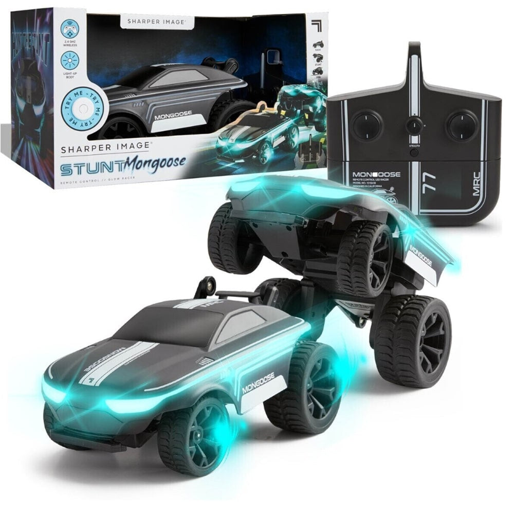 Ferngesteuertes Stunt-Auto mit 16 LED-Lichtern von Sharper Image