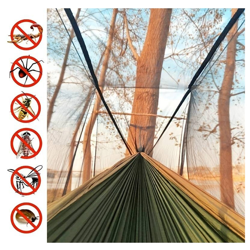 Hängematte mit Moskitonetz (in verschiedenen Farben erhältlich)