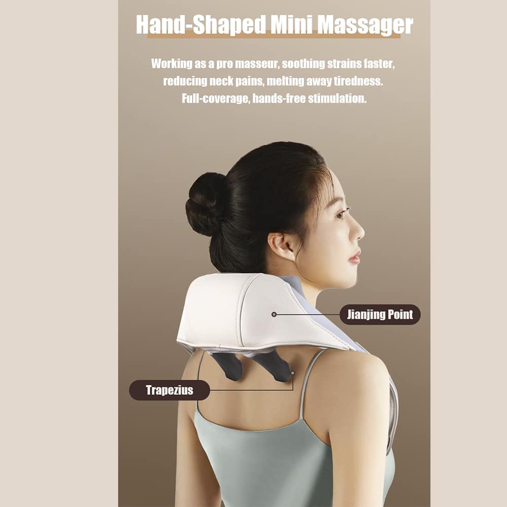 Nackenmassage mit Shiatsu-Massage und Wärme