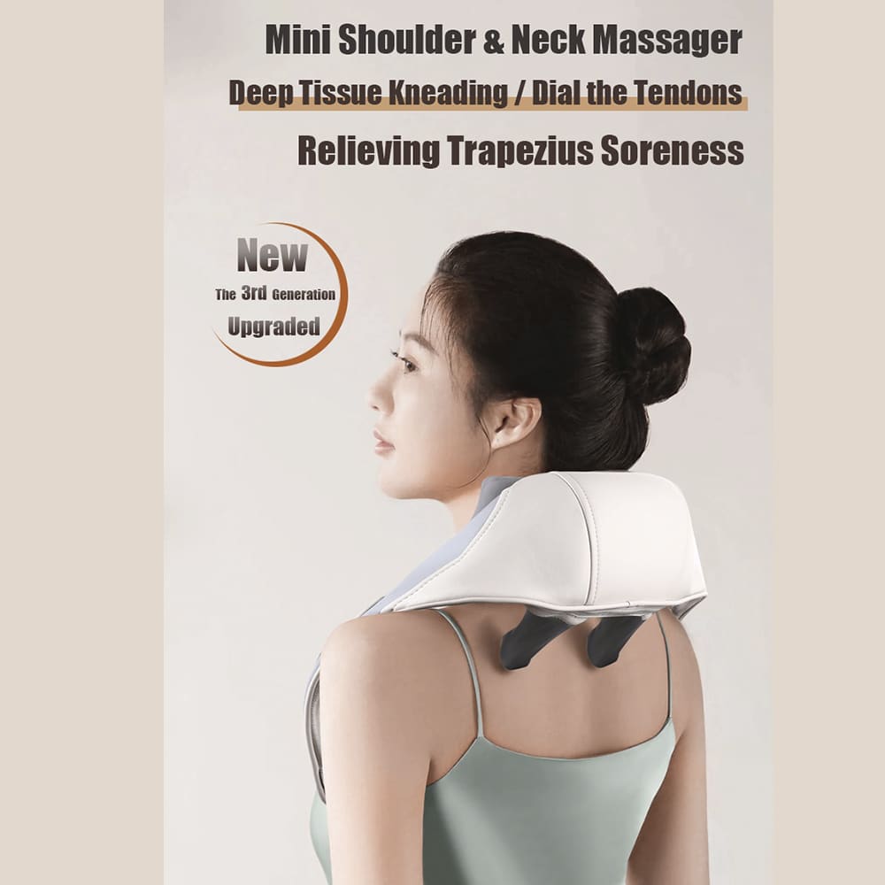 Nackenmassage mit Shiatsu-Massage und Wärme