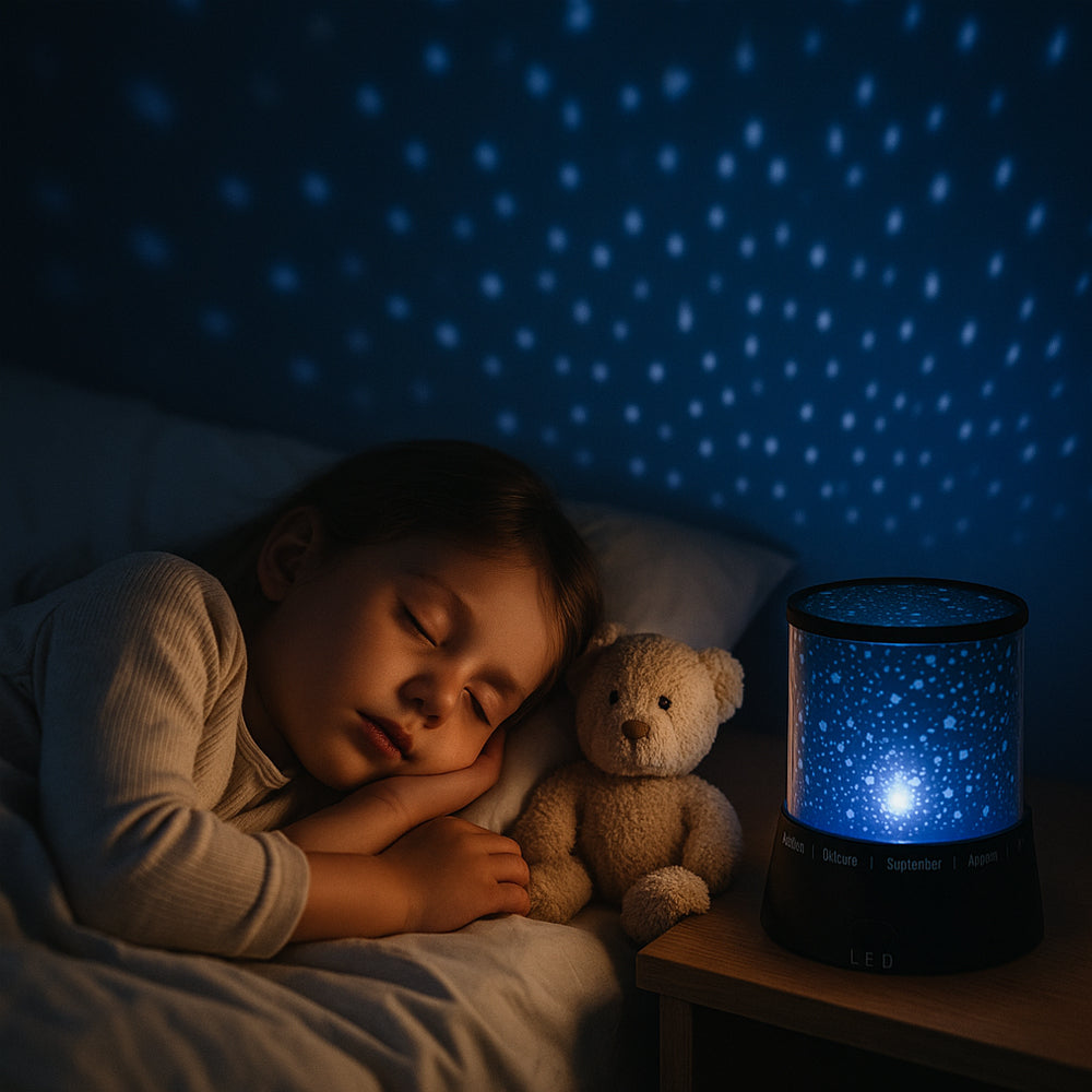 LED-Nachtlicht mit Sternenhimmel