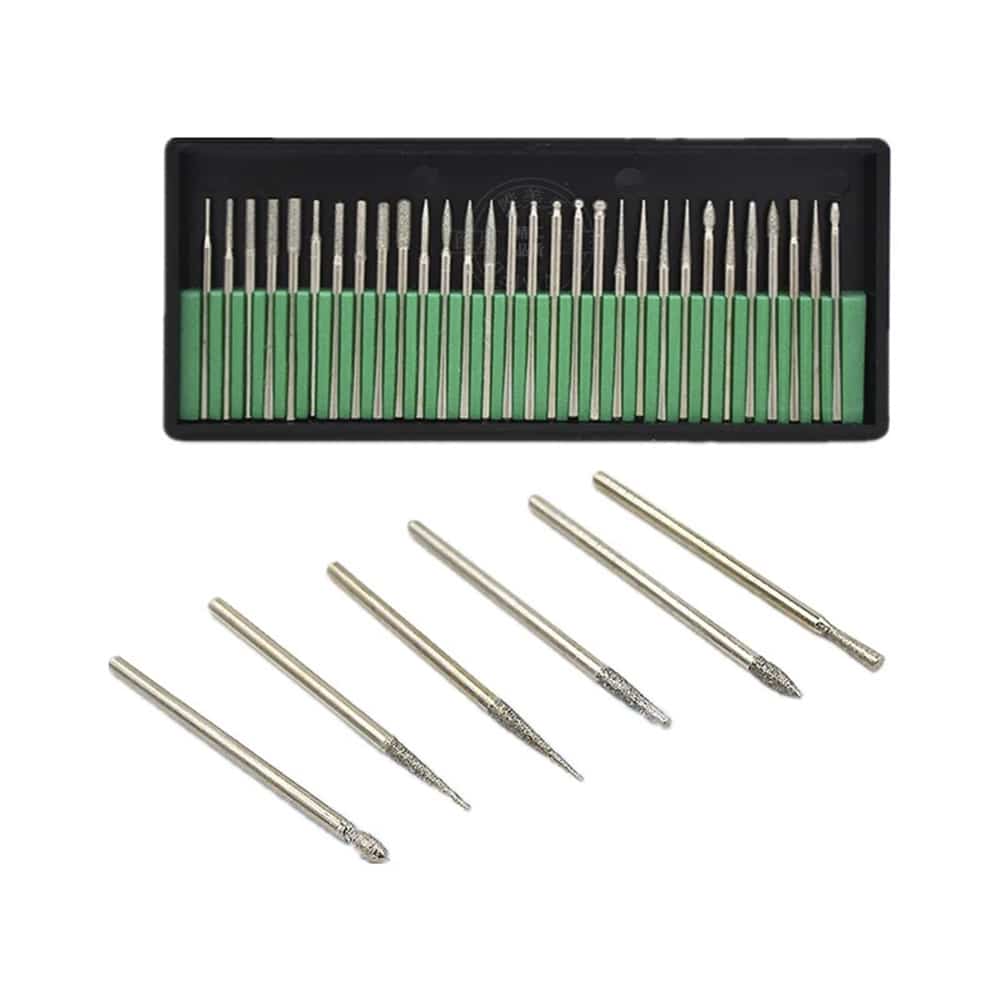 Nagelbohrer-Set aus Edelstahl - 30-teilig für elektrische Nagelfeile -