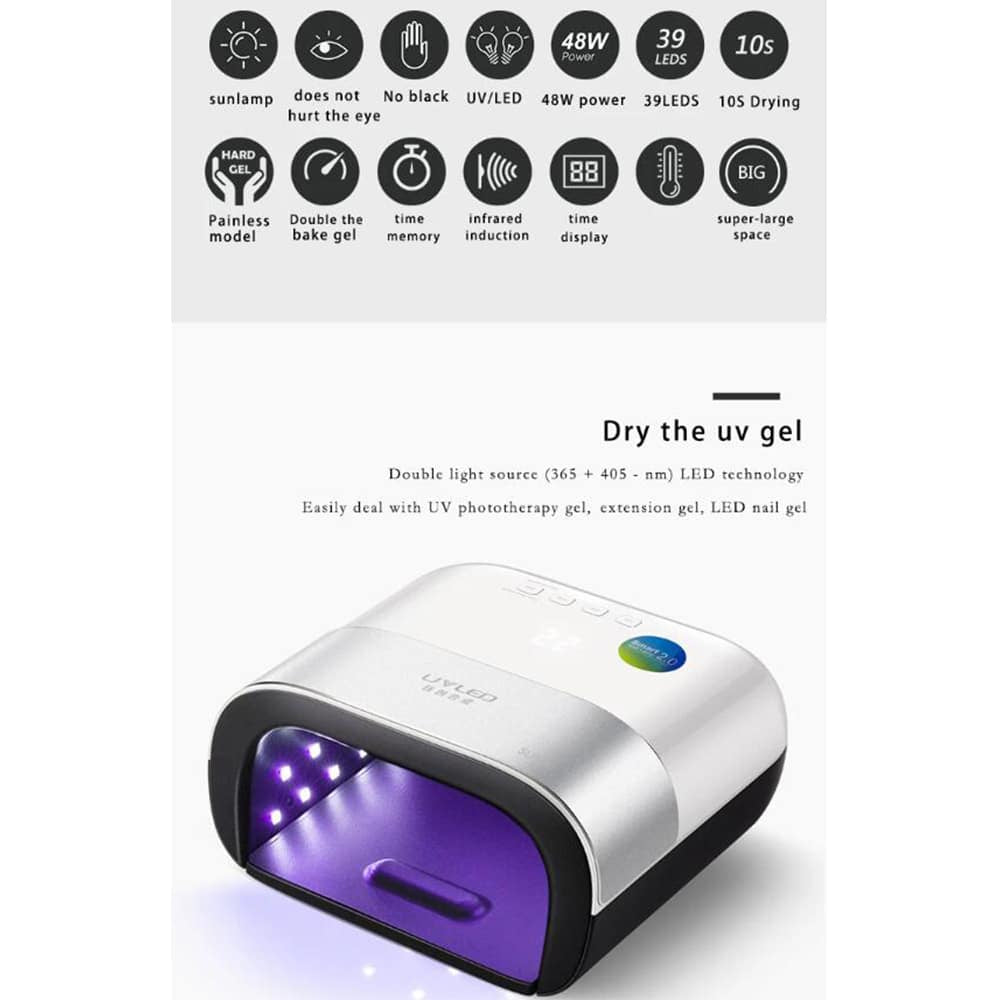 UV-Nagellampe mit 36 leistungsstarken LEDs