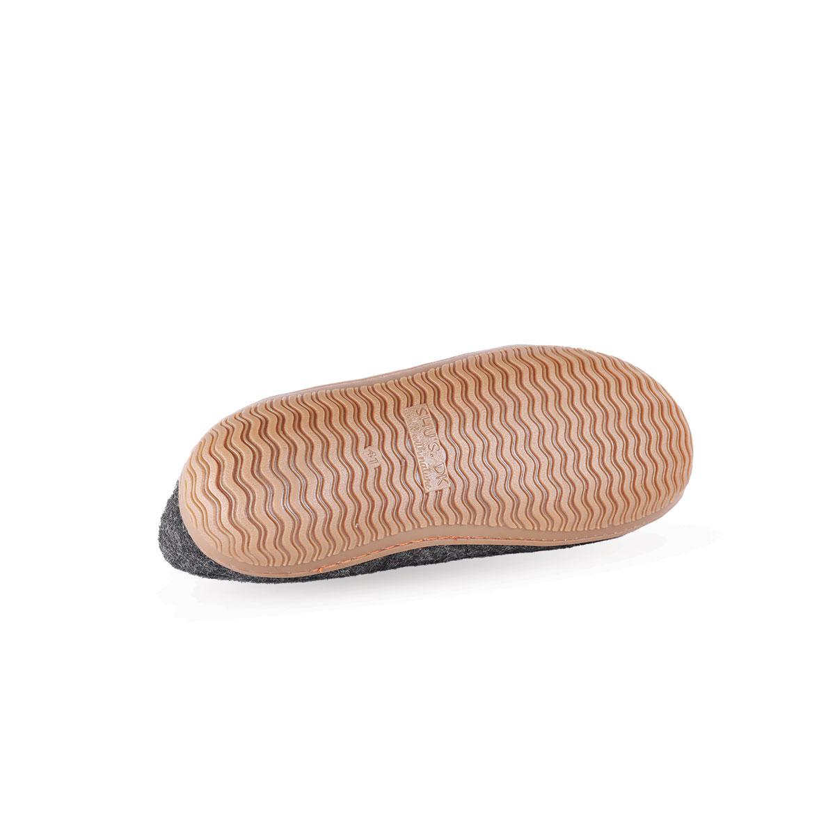 Wollpantoffel (100% reine Wolle) - Model Koks mit Gummisohle
