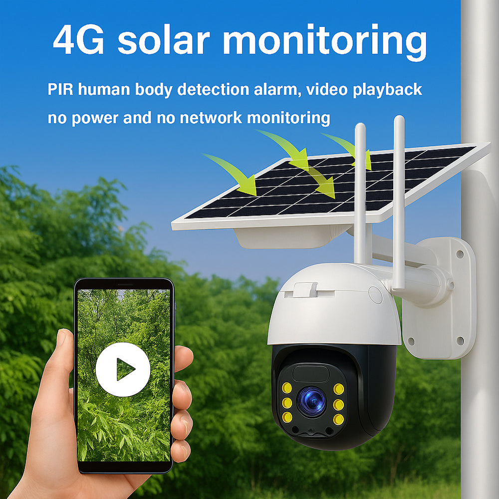 Kabellose Überwachungskamera – solarbetrieben – 2K Full HD