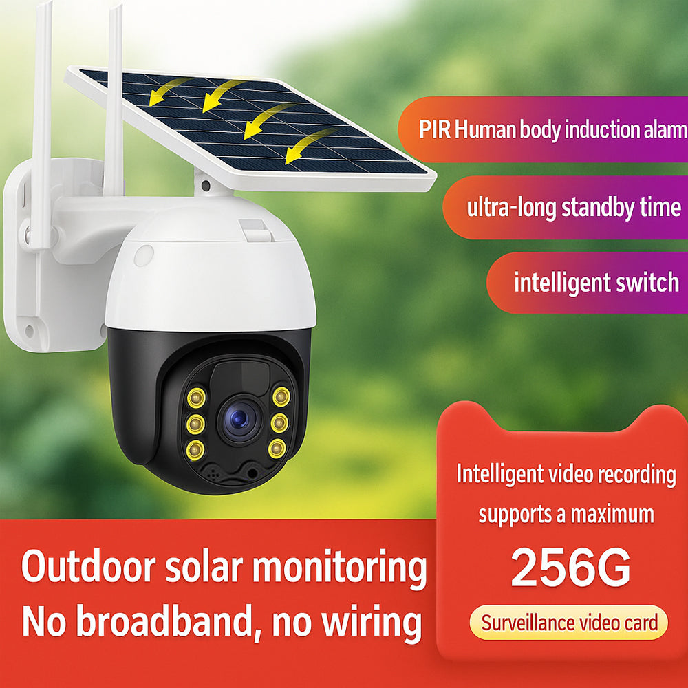 Kabellose Überwachungskamera – solarbetrieben – 2K Full HD
