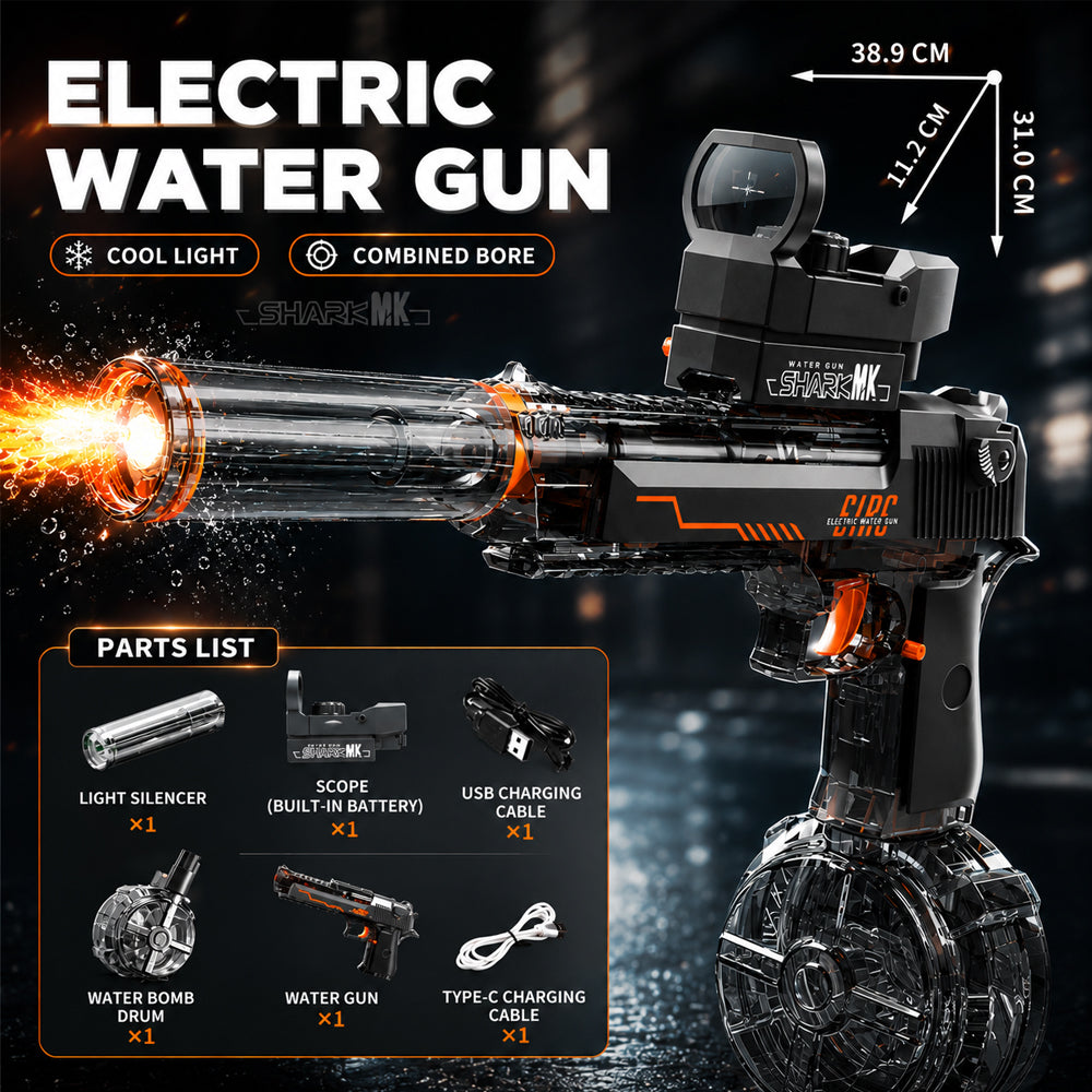 Wasserpistole – elektrisch mit coolem LED-Licht