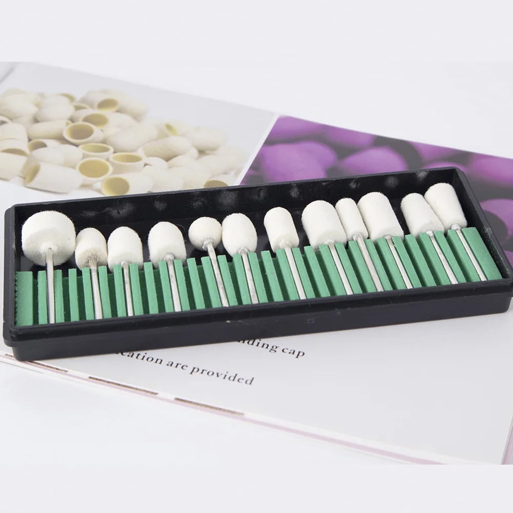 Nagelbohrer-Set - 12 Teile - für Polieren und Formen
