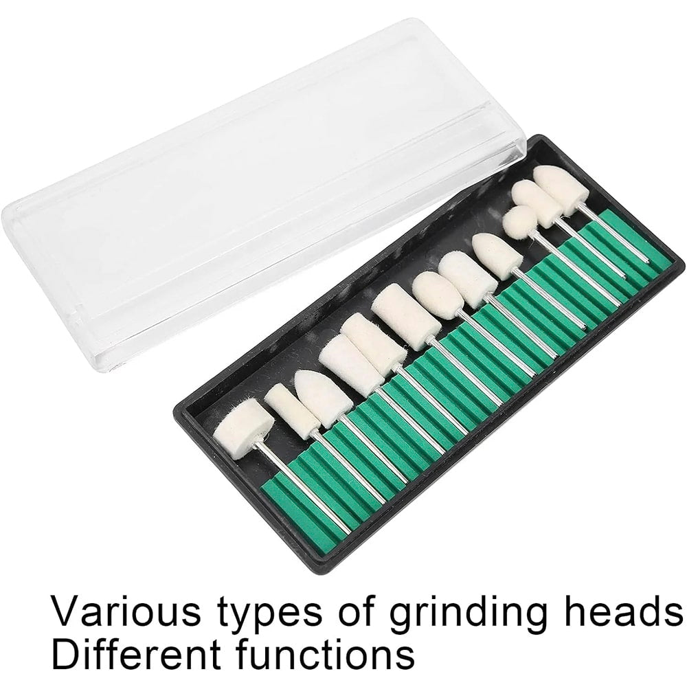 Nagelbohrer-Set - 12 Teile - für Polieren und Formen