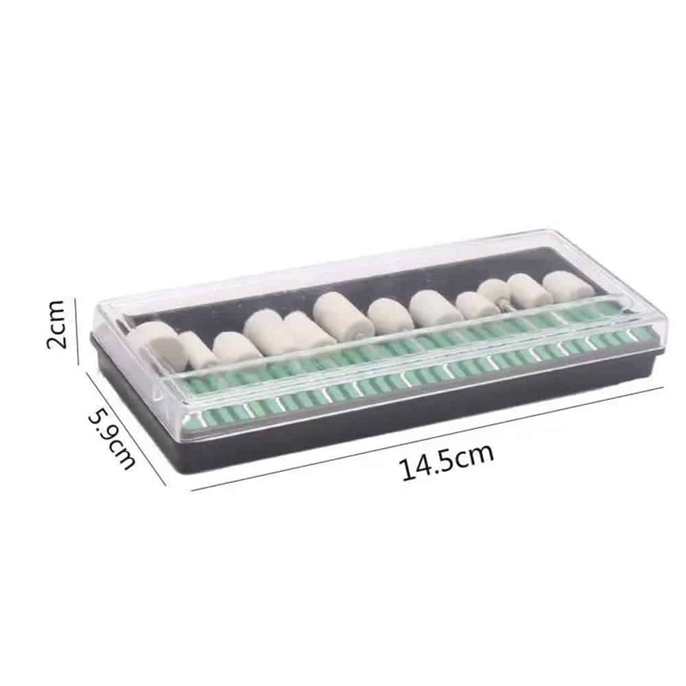 Nagelbohrer-Set - 12 Teile - für Polieren und Formen