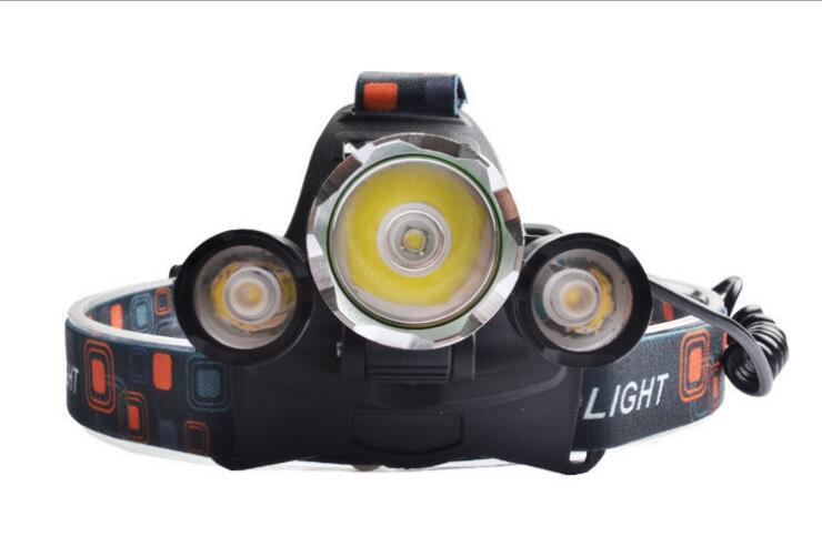 Stirnlampe LED (starke 5000 Lumen) Inkl. Wiederaufladbare Batterien Akku
